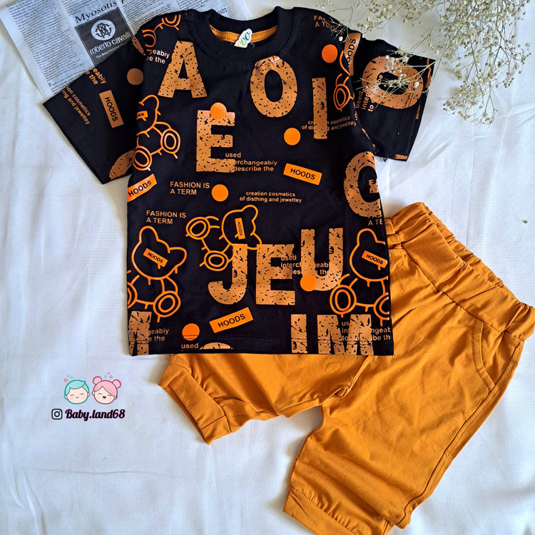 ست تیشرت و شلوارک اسپرت بچگانه سایز ۴۰ تا ۵۵ مناسب ۲ تا ۹ سال