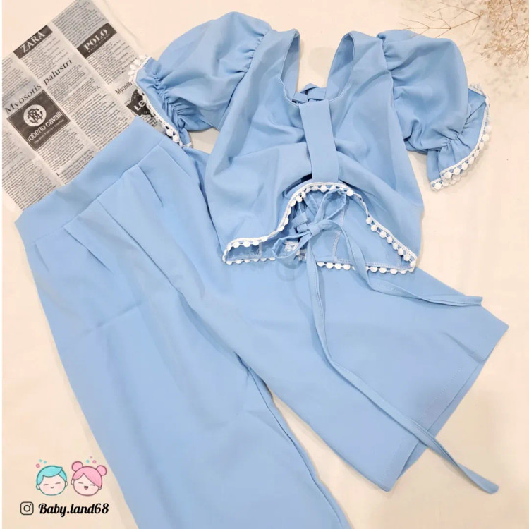 ست تاپ و شلوار مجلسی دخترانه ۲ تا ۶ سال سایز ۴۰ تا ۵۰ جنس مازراتی