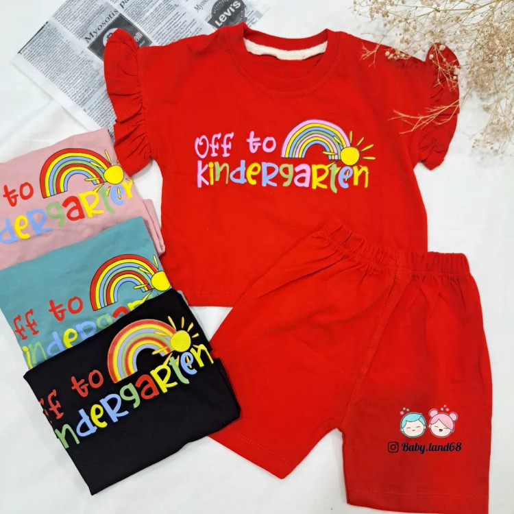 ست کراپ و شلوارک بچگانه دخترانه ۲ تا ۸ سال سایز ۴۰ تا ۵۵