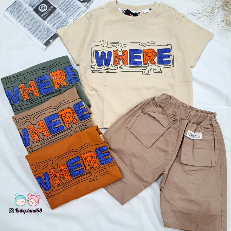 ست تیشرت و شلوارک اسپرت بچه گانه ۲ تا ۹ سال سایز ۴۰ تا ۵۵