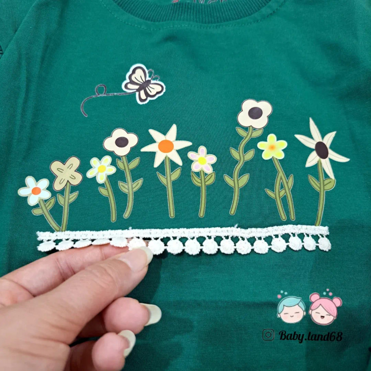 تیشرت پنبه دخترانه ۱ تا ۱۰ سال