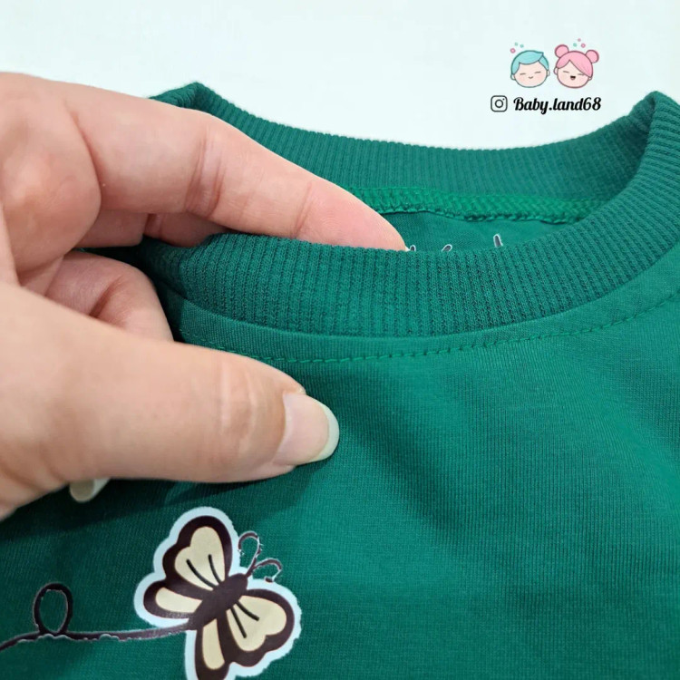 دوخت تمیز و با کیفیت یقه گرد تیشرت پنبه دخترانه سایز ۳۵ تا ۶۰