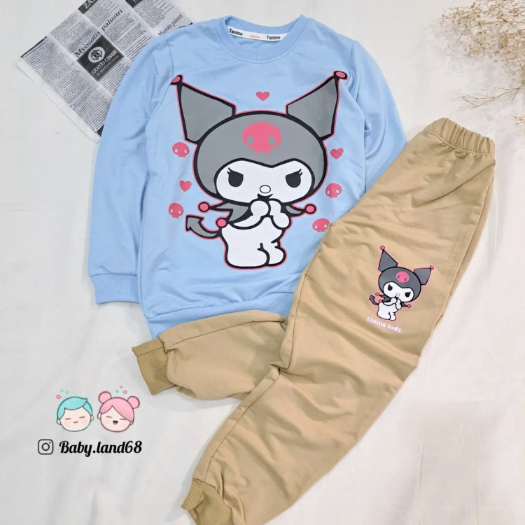 ست بلوز شلوار اقتصادی دخترانه دورس پنبه پاییزه