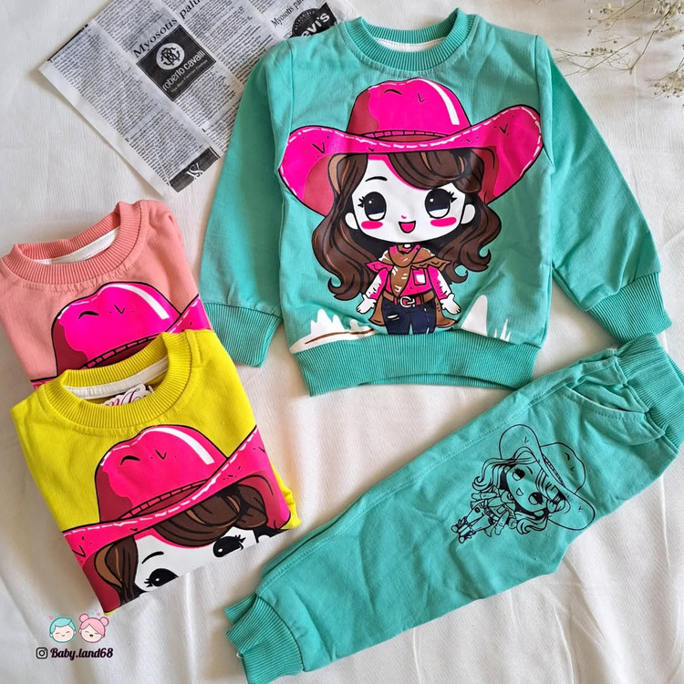 ست بلوز شلوار دخترانه بچگانه جنس دورس درجه یک ، ۱ تا ۸ سال