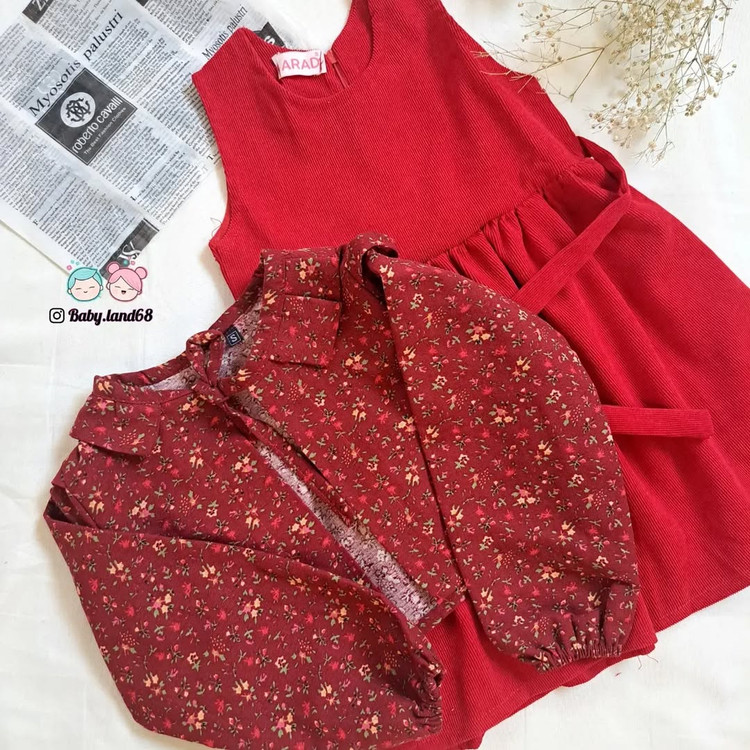 کت لینن و سارافون کبریتی بچگانه یلدایی