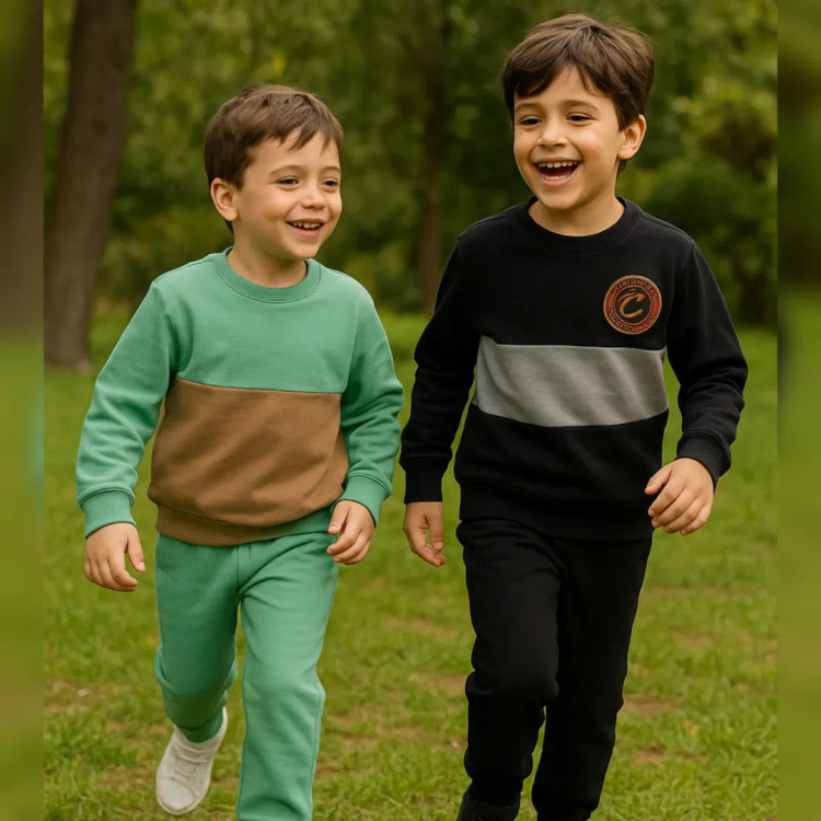 تنخور شیک و راحتی ست بلوز شلوار بچگانه پسرانه ۲ تا ۹ سال