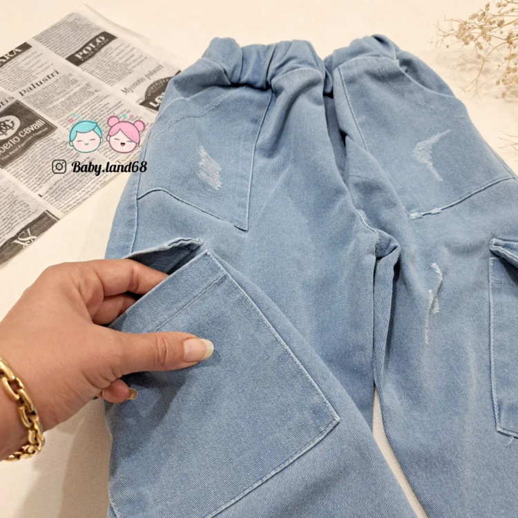 شلوار لی بچه گانه ۴ تا ۱۰ سال سایز ۴۵ تا ۶۰