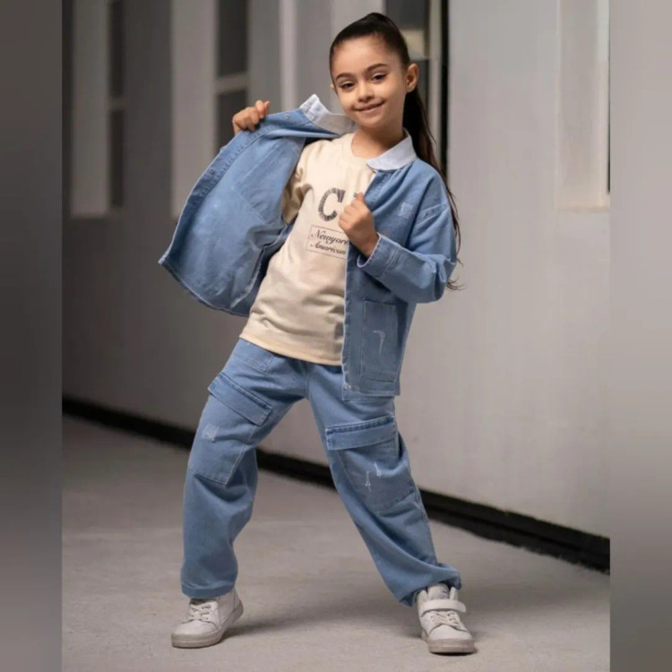 تنخور شیک کت و شلوار بچگانه دخترانه ۴ تا ۱۰ سال اسپرت