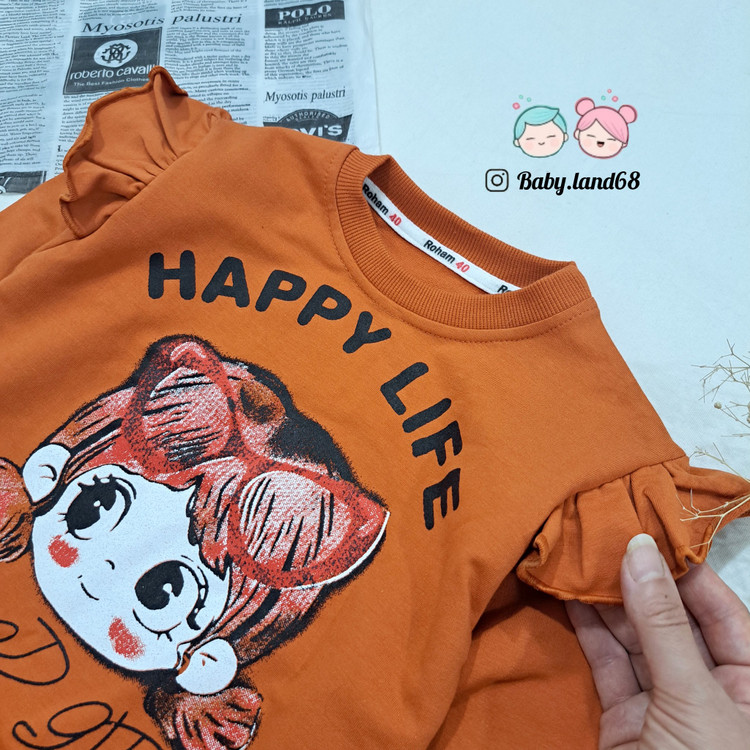 سرآستین چین دار بلوز دورس بچه گانه سایز ۴۰ تا ۵۵