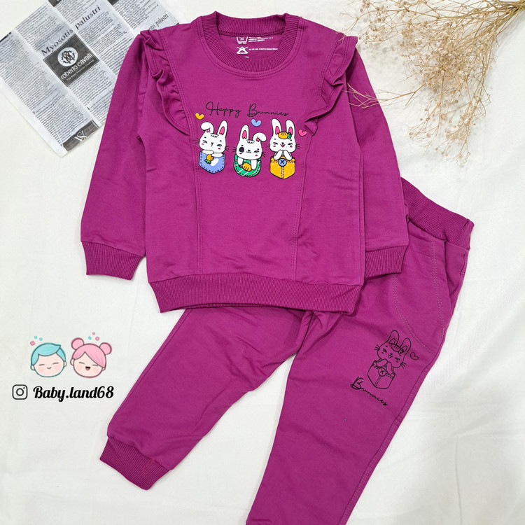 ست بلوز و شلوار چین دار دورس پنبه بچگانه دخترانه ۲ تا ۹ سال با کیفیت عالی