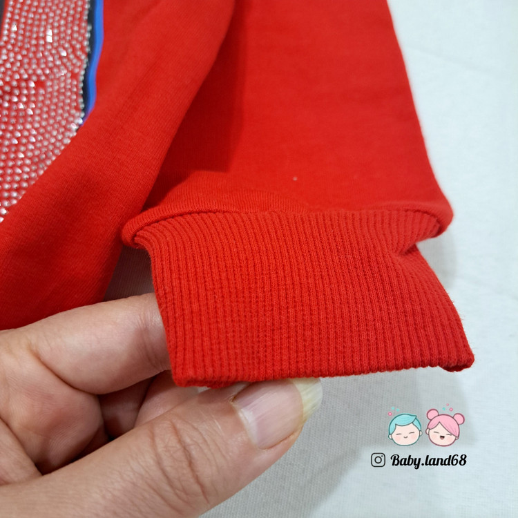 کش بافت پایین آستین بلوز دورس پنبه دخترانه ۲ تا ۵ سال طرح لبوبو