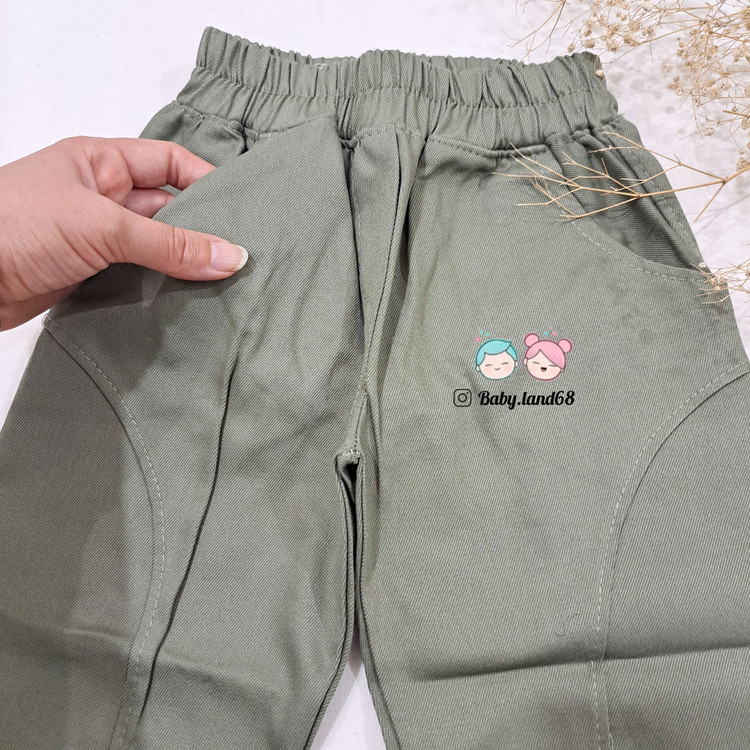 جیب شلوار کتان بچگانه ۱ تا ۷ سال سایز ۳۵ تا ۵۰