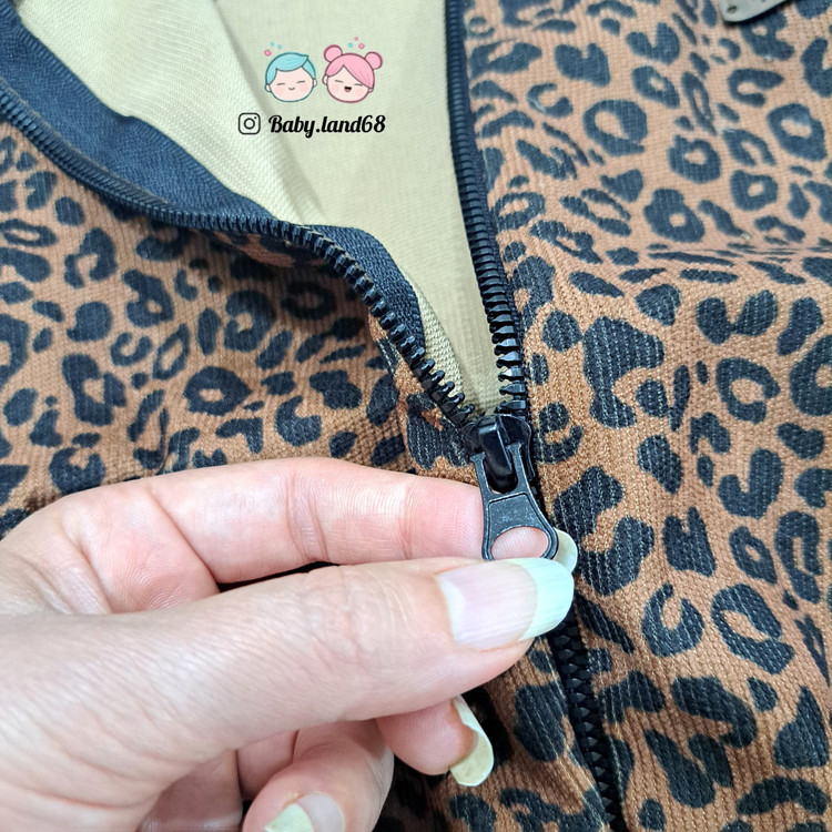 زیپ سویشرت بچگانه پلنگی سایز ۴۰ تا ۶۰