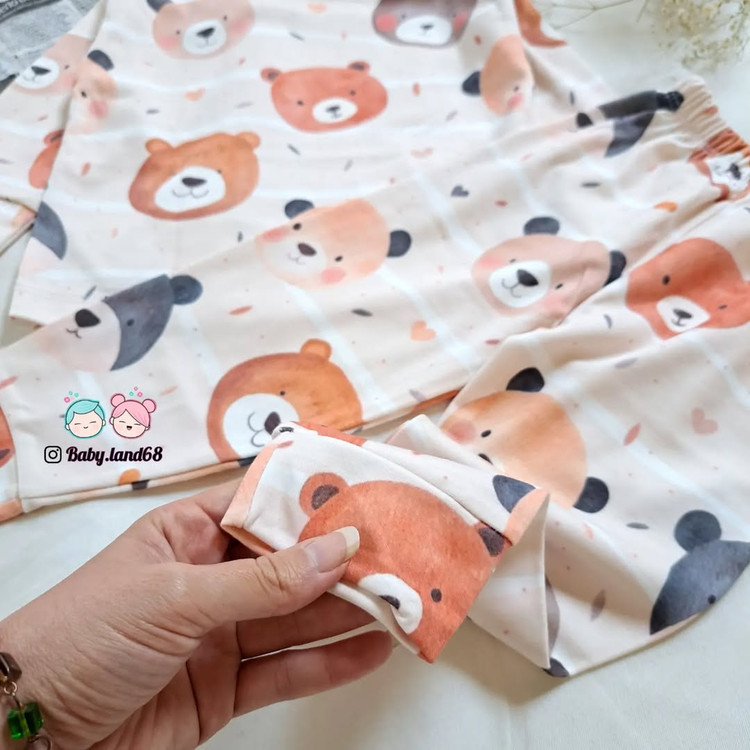 شلوار خانگی نخ پنبه بچگانه ۵ تا ۸ سال طرح خرسی