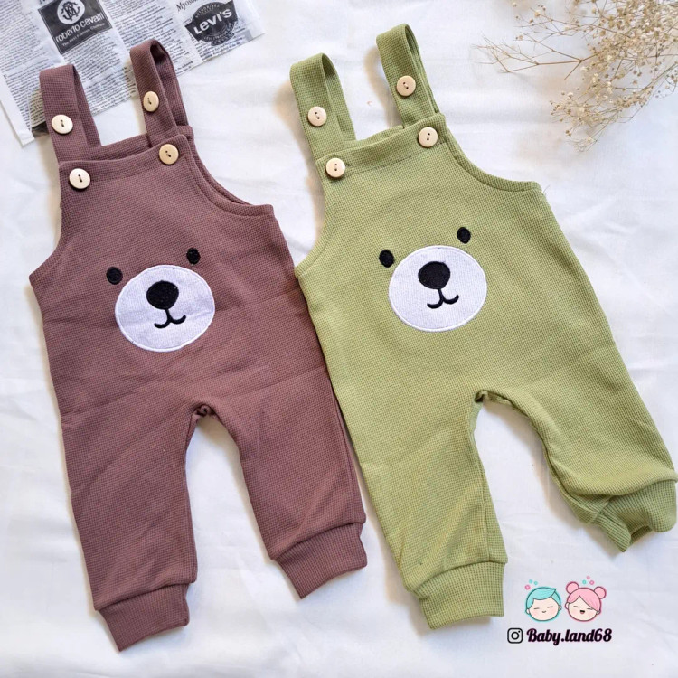 بیلر بسکوییتی بچگانه اسپرت سایز ۲ ماه تا ۲ سال طرح خرس گلدوزی شده