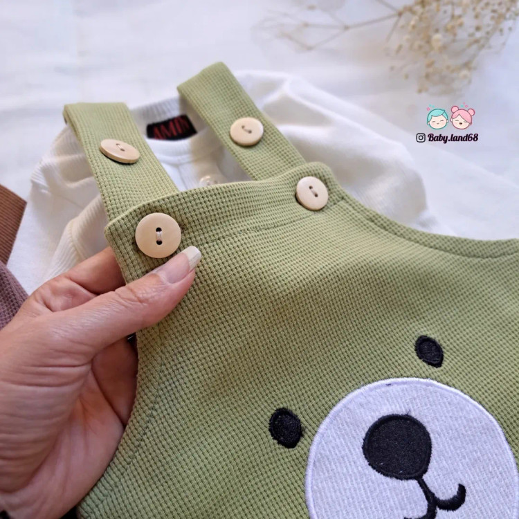 بیلر بچگانه دکمه دار قابل تنظیم سایز ۲ماه تا ۲ سال جنس کبریتی