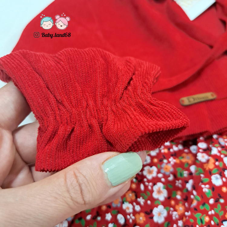 آستین کت یلدایی قرمز بچه گانه ۲ تا ۱۰ سال