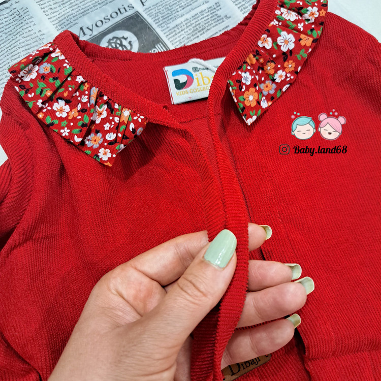 کت یلدایی قرمز دخترانه ۲ تا ۱۰ سال جنس کبریتی