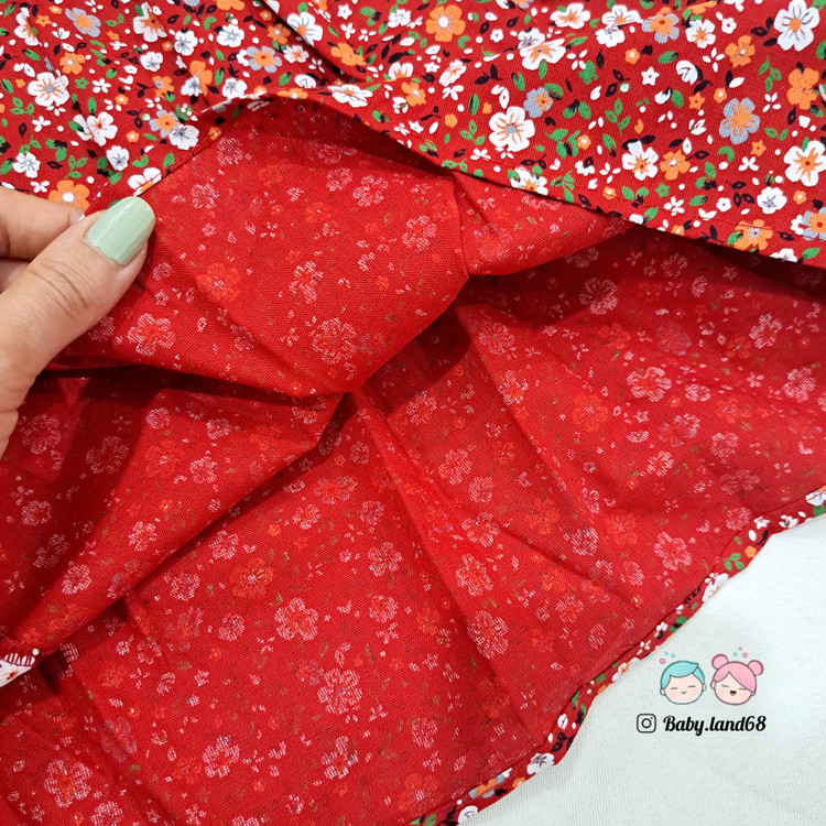 دوخت تمیز و با کیفیت سارافون یلدایی بچگانه قرمز