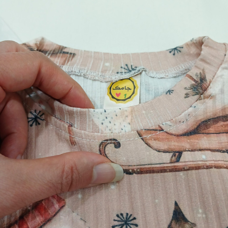 یقه بلوز راحتی و خانگی بچگانه ۲ تا ۹ سال جنس نخ پنبه ریلی