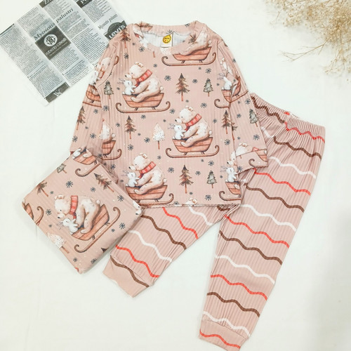 ست بلوز و شلوار راحتی بچگانه مناسب پسر و دختر سایز ۱ تا ۵ مناسب ۲ تا ۹ سال برند جامک جنس نخ پنبه ریلی با کشسانی عالی