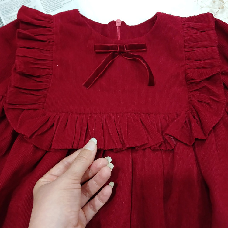 چین زیبا و مرتب پیراهن یلدایی دخترانه ۲ تا ۱۰ سال