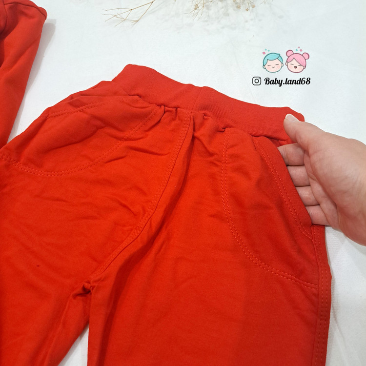جیب شلوار بچگانه ۱ تا ۵ سال سایز ۳۵ تا ۴ یلدایی رنگ قرمز