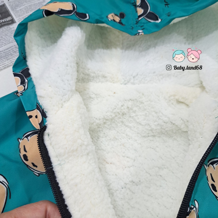 خز داخل کاپشن بچگانه سایز ۴۵ تا ۶۰ جنس مموری ضد آب