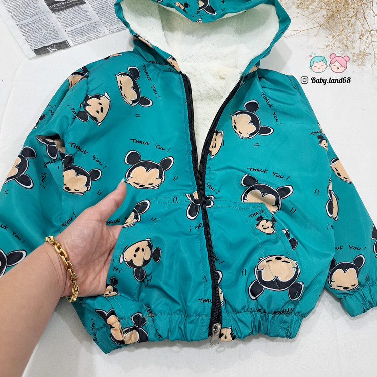 جیب کاپشن بارانی ضد آب بچگانه اسپرت سایز ۴۵ تا ۶۰ داخل خز