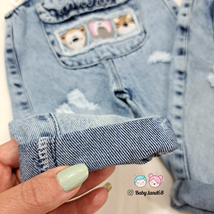 بیلر جین زاپدار بچگانه اسپرت ۶ ماه تا ۳ سال جنس لی گرم بالا