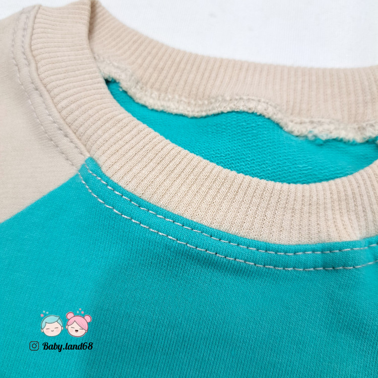 کشبافت دور یقه بلوز بچه گانه پسرانه سایز ۴۵ تا ۵۵ جنس دورس پنبه