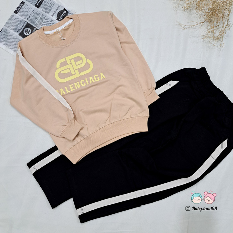 ست بلوز و شلوار بگ نوار دوزی شده بچگانه پسرانه سایز ۵۰ و ۵۵