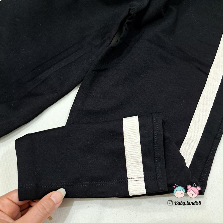 دوخت تمیز شلوار بگ نوار دوزی شده پنبه دورس پسدانه ۶ تا ۹ سال