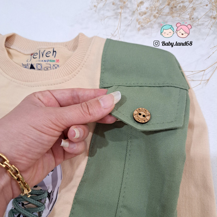 جیب نما روی بلوز بچگانه بیرونی پسرانه ۱ تا ۹ سال