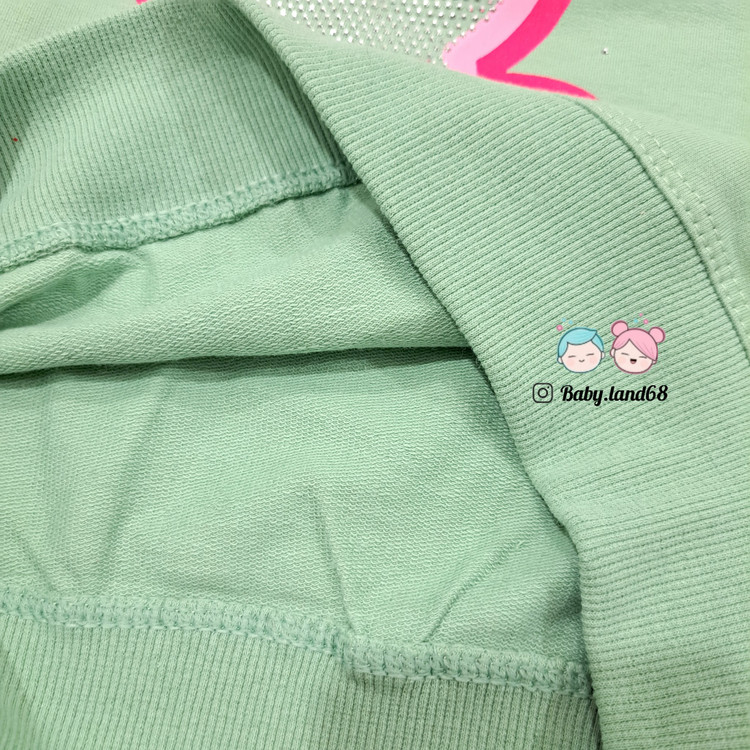 دوخت تمیز داخل بلوز نگین دار دورس پنبه بچگانه دخترانه سایز ۵۰ و ۵۵