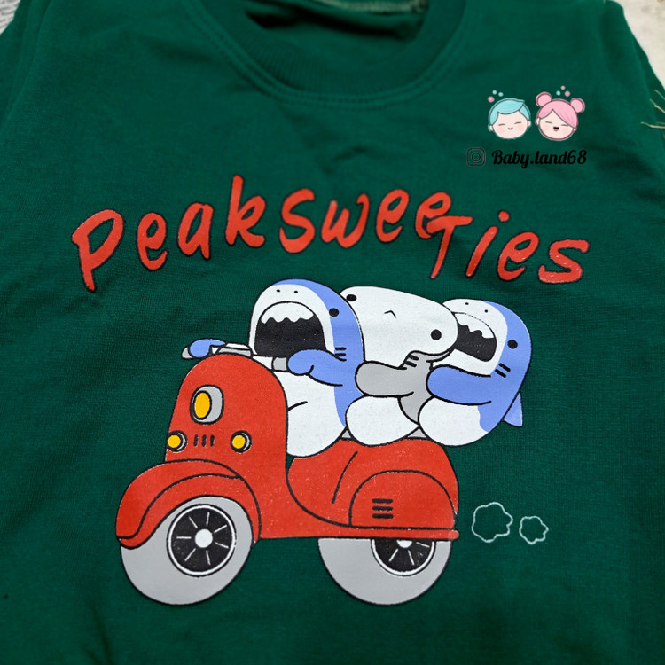 طرح بامزه کوسه های موتور سوار روی بلوز دورس بچگانه پسرانه