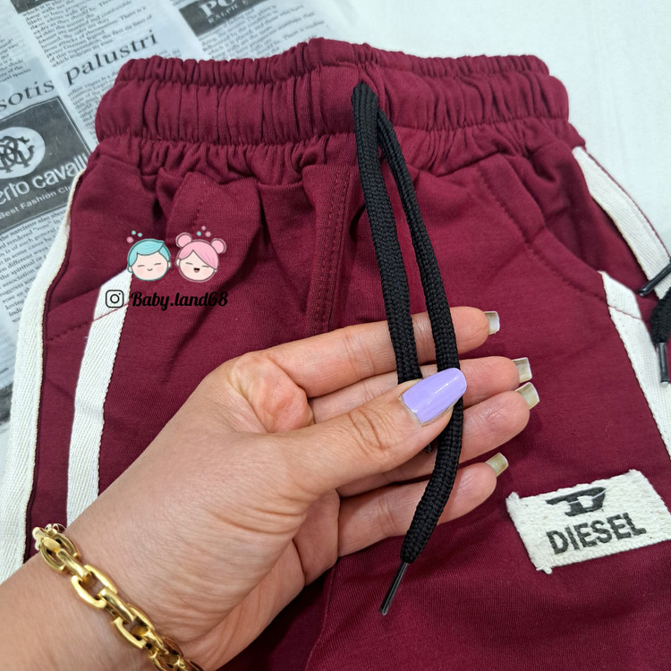 کش قابل تنظیم کمر شلوار بچگانه اسپرت دورس پنبه