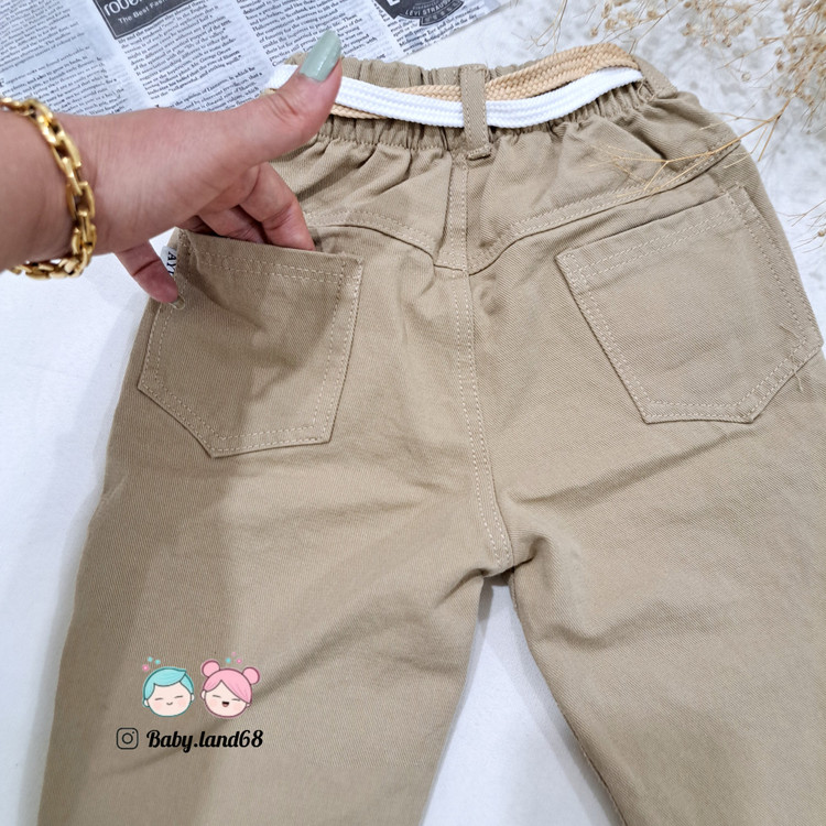 جیب پشت شلوار کتان بیرونی بچگانه اسپرت مناسب ۶ ماه تا ۴ سال