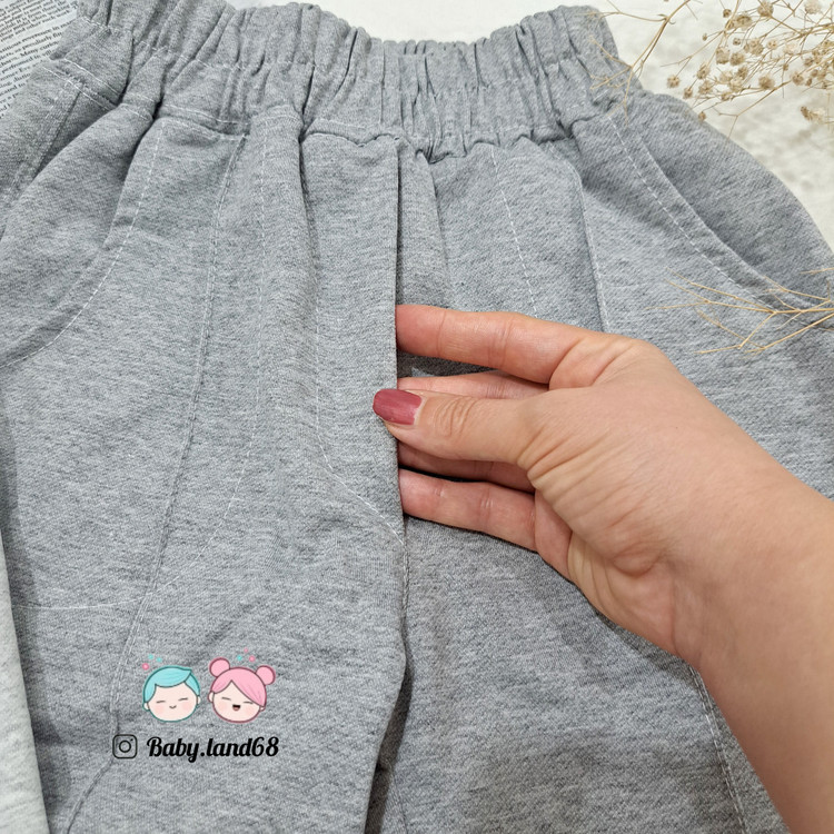 فاق شلوار راحتی دخترانه ۶ تا ۹ سال جنس ملانژ