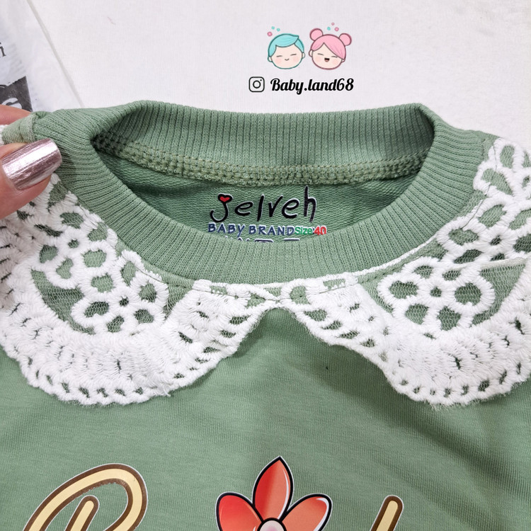 دوخت تمیز دور یقه بلوز دورس بچگانه دخترانه ۲ تا ۱۰ سال