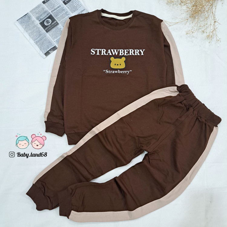 ست بلوز و شلوار بچگانه پسرانه دورس پنبه سایز ۵۰ و ۵۵ مناسب ۶ تا ۹ سال رنگ قهوه ای