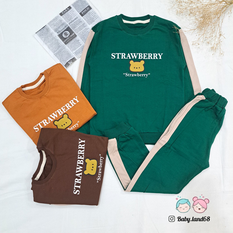 ست بلوز و شلوار بچگانه پسرانه سایز ۵۰ و ۵۵ مناسب ۶ تا ۹ سال جنس دورس پنبه با طرح مینیمال کله خرسی