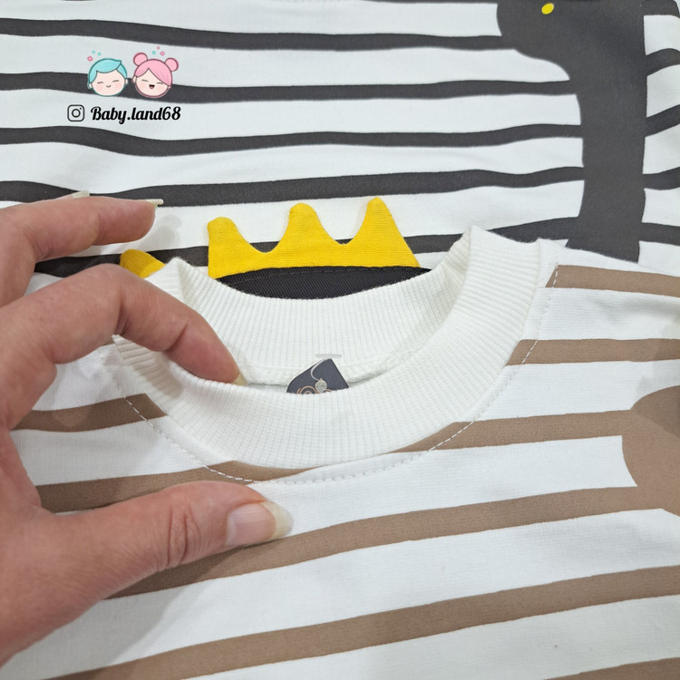 دوخت تمیز و با کیفیت کشتبافت دور یقه بلوز دورس پنبه رینگی بچگانه