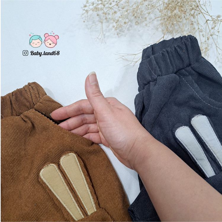 جیب شلوار جاگر مخمل کبریتی بچگانه سایز ۴۰ تا ۵۵