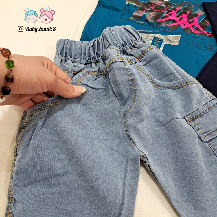 جیب شلوارک بچگانه پسرانه سایز ۴۵ تا ۵۵ جنس لی کاغذی