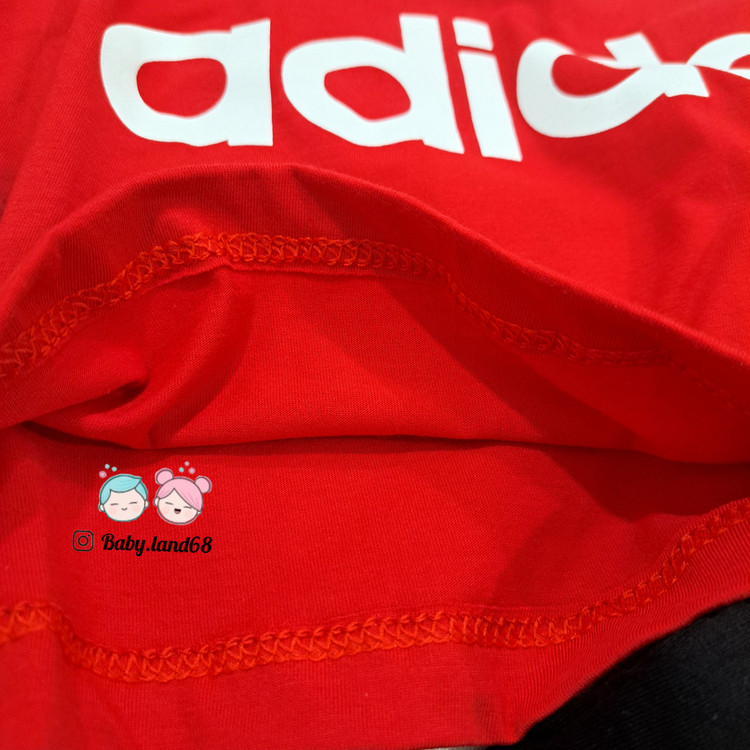 دوخت تمیز داخل تیشرت بچگانه اسپرت ۸ تا ۱۰ سال سایز ۵۵ و ۶۰ طرح آدیداس