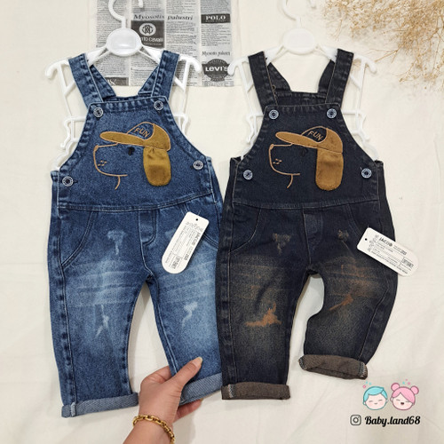 بیلر جین اسپرت بچگانه دخترانه و پسرانه مناسب ۶ ماه تا ۳ سال جنس لی گرم بالا سنگشور شده طرح هاپو