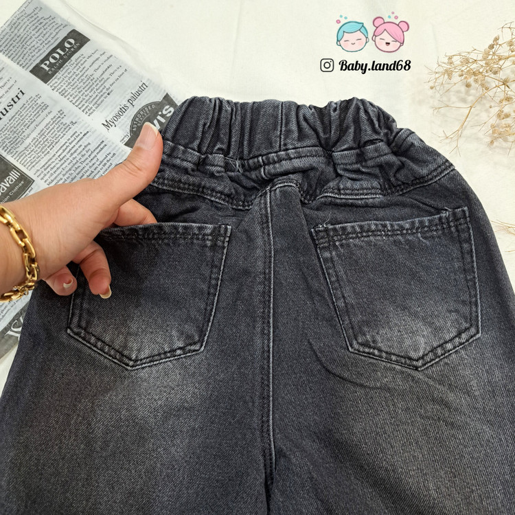 جیب پشت شلوار لی بگ اسپرت بچگانه ۶ تا ۱۷ سال