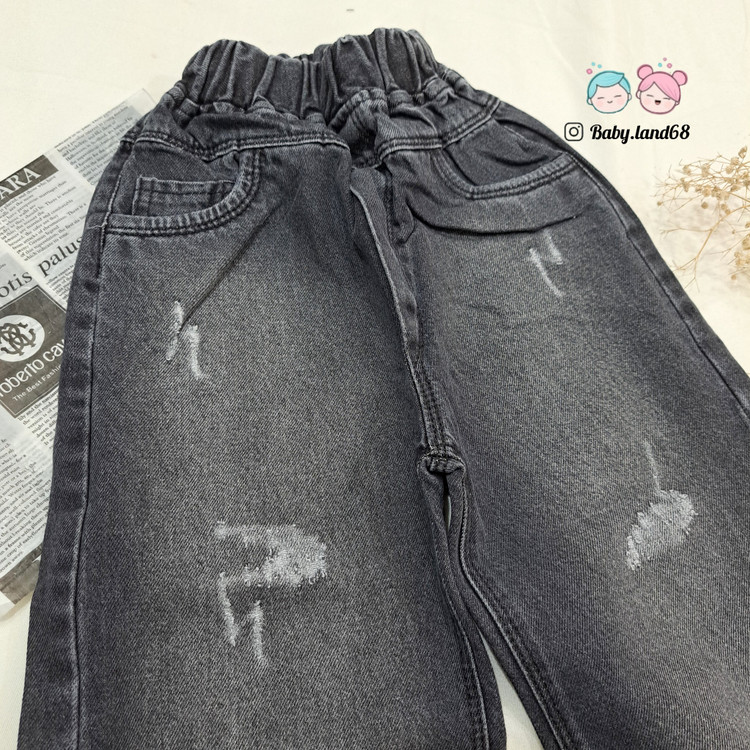 زاپ شلوار لی بگ اسپرت سایز ۶۵ تا ۱۰۰ رنگ ذغالی