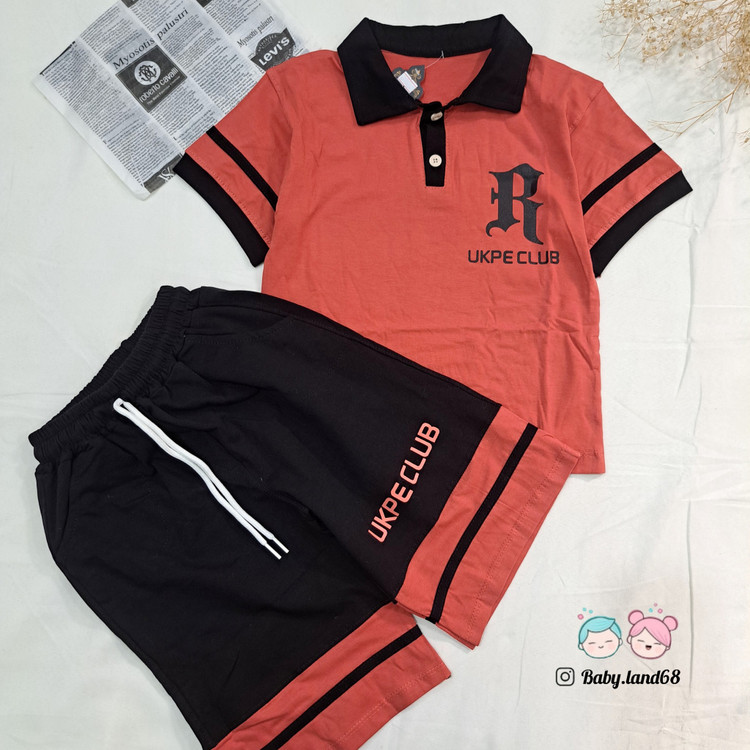 ست تیشرت و شلوارک پسرانه بچگانه ۴ تا ۱۳ سال سایز ۴۵ تا ۶۰ قواره دار جنس پنبه لاکرادار جلو دکمه دار مناسب بهار و تابستان